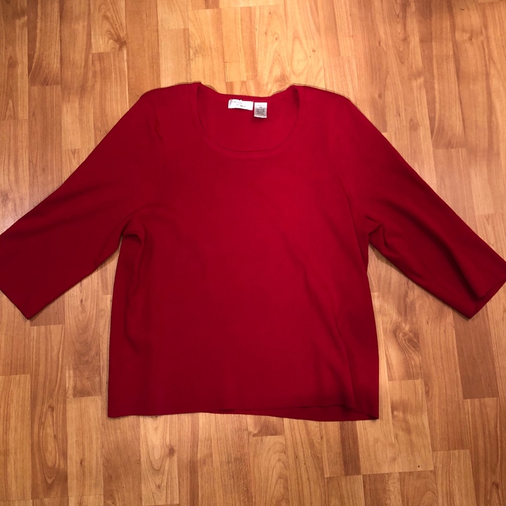 Laura Ashley red cowl neck top